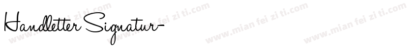 Handletter Signatur字体转换